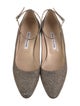 Manolo Blahnik Glitter Crystal Embellishments Pumps