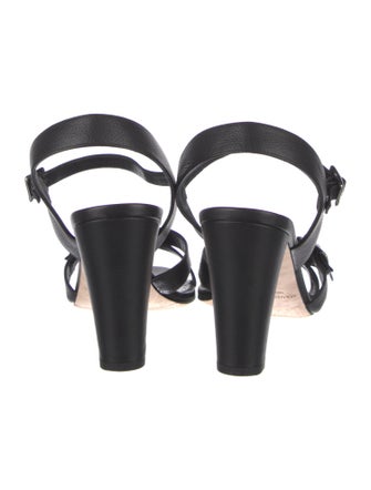 Manolo Blahnik Leather Slingback Sandals