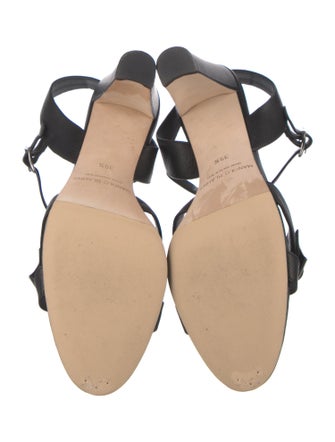 Manolo Blahnik Leather Slingback Sandals
