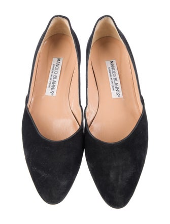 Manolo Blahnik Suede Ballet Flats