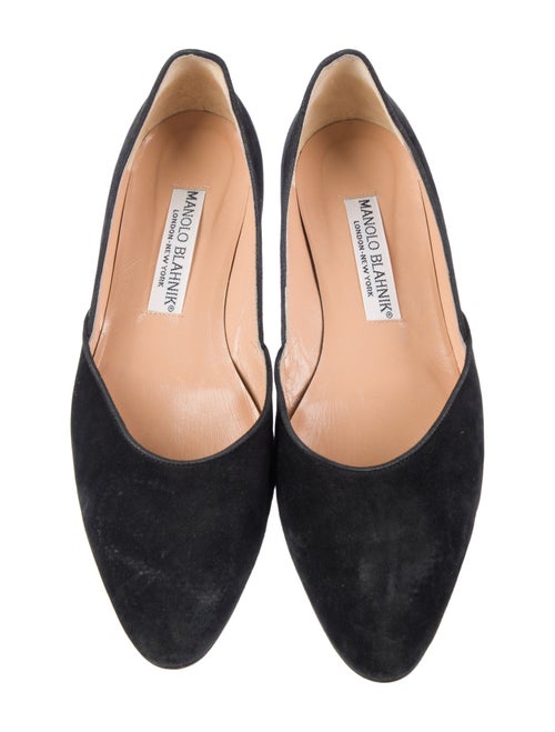 Manolo Blahnik Suede Ballet Flats