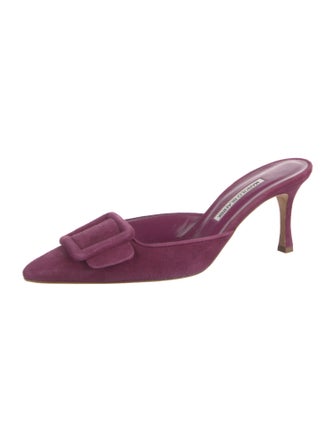 Manolo Blahnik Suede Mules