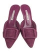 Manolo Blahnik Suede Mules