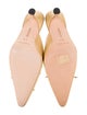 Manolo Blahnik Embossed Leather Crystal Embellishments Mules