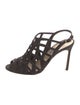 Manolo Blahnik Suede Cutout Accent Gladiator Sandals