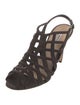 Manolo Blahnik Suede Cutout Accent Gladiator Sandals
