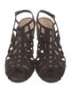 Manolo Blahnik Suede Cutout Accent Gladiator Sandals
