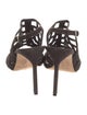 Manolo Blahnik Suede Cutout Accent Gladiator Sandals