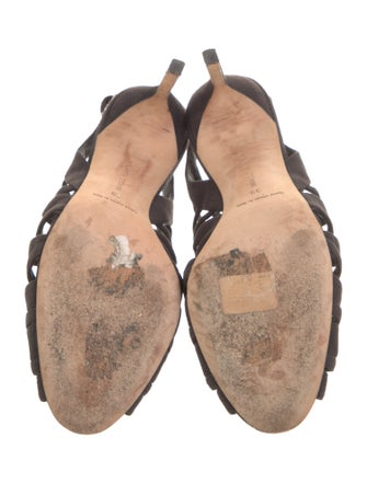 Manolo Blahnik Suede Cutout Accent Gladiator Sandals