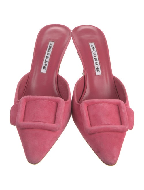 Manolo Blahnik Suede Mules