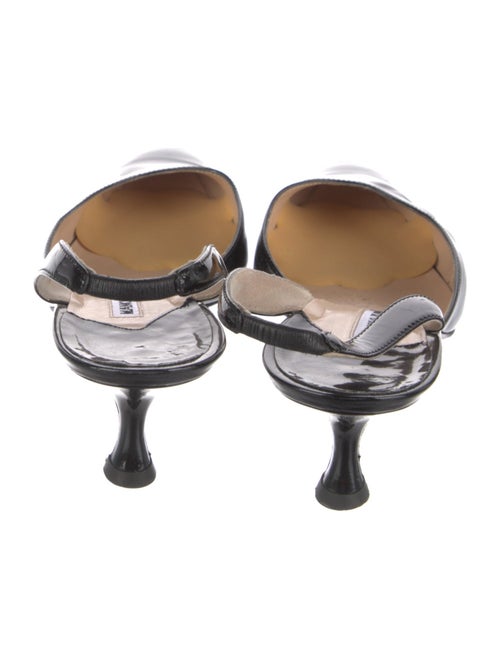 Manolo Blahnik Carolyne Patent Leather Slingback Pumps