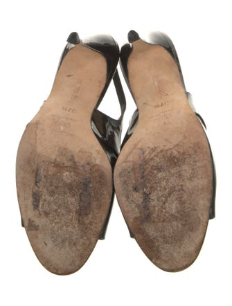 Manolo Blahnik Patent Leather Slingback Sandals