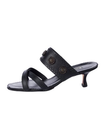 Manolo Blahnik Leather Slides