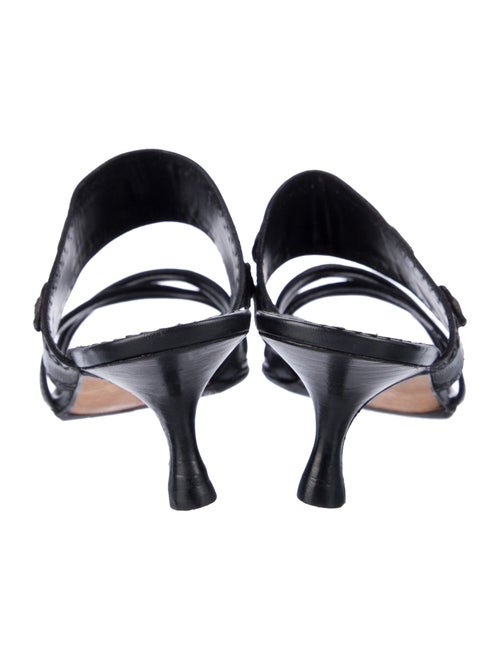 Manolo Blahnik Leather Slides