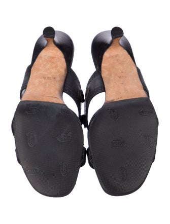 Manolo Blahnik Leather Slides