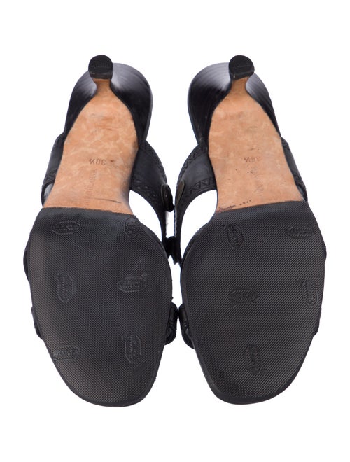 Manolo Blahnik Leather Slides