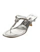 Manolo Blahnik Leather T-Strap Sandals