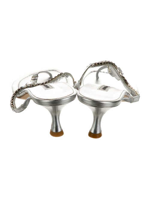 Manolo Blahnik Leather T-Strap Sandals