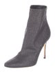 Manolo Blahnik Glitter Sock Boots