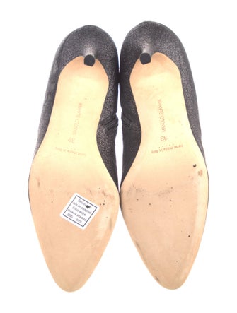 Manolo Blahnik Glitter Sock Boots