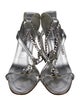 Manolo Blahnik Leather T-Strap Sandals