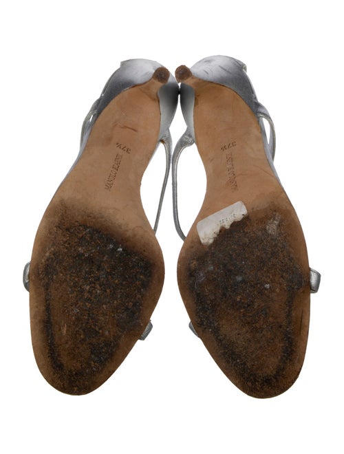 Manolo Blahnik Leather T-Strap Sandals