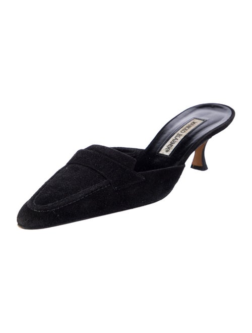Manolo Blahnik Suede Mules