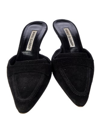 Manolo Blahnik Suede Mules