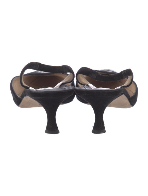 Manolo Blahnik Suede Slingback Pumps