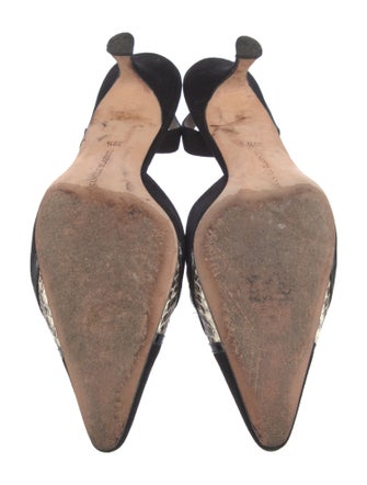 Manolo Blahnik Suede Slingback Pumps