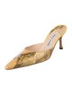 Manolo Blahnik Snakeskin Animal Print Mules