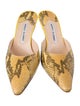 Manolo Blahnik Snakeskin Animal Print Mules