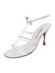 Manolo Blahnik Leather T-Strap Sandals