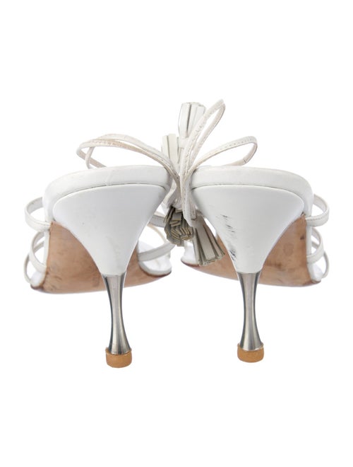 Manolo Blahnik Leather T-Strap Sandals