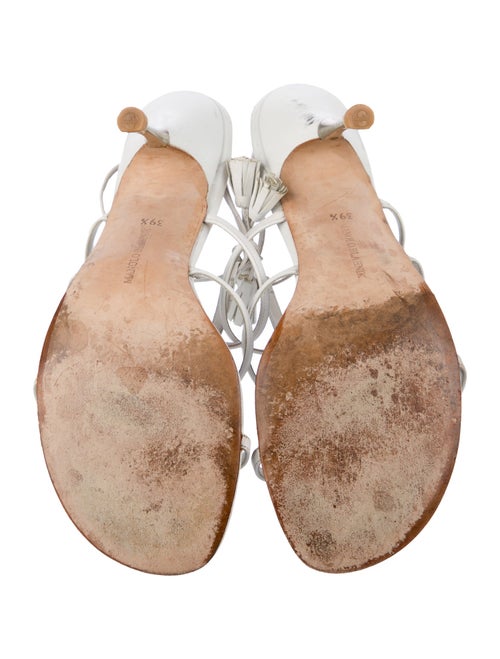 Manolo Blahnik Leather T-Strap Sandals