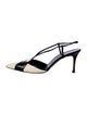 Manolo Blahnik Patent Leather Colorblock Pattern Slingback Pumps