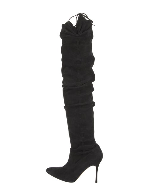 Manolo Blahnik Suede Sock Boots