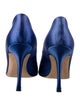 Manolo Blahnik Satin Crystal Embellishments Pumps