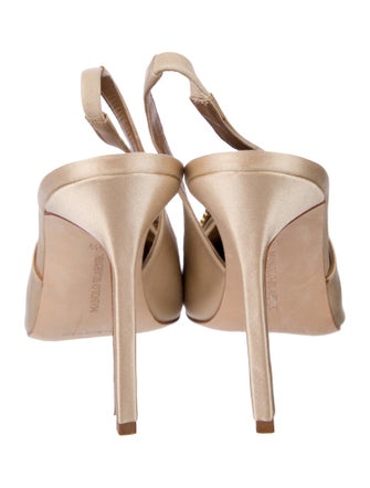 Manolo Blahnik Satin Slingback Pumps