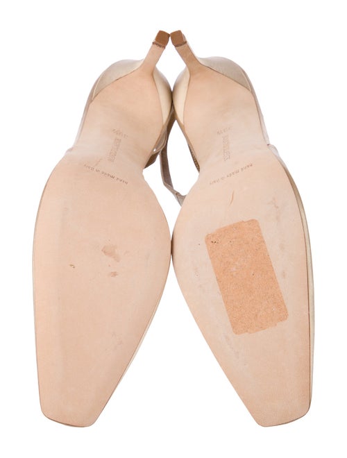 Manolo Blahnik Satin Slingback Pumps