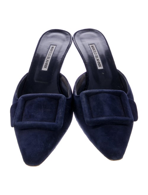 Manolo Blahnik Suede Mules