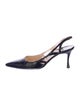 Manolo Blahnik Leather Slingback Pumps