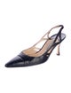 Manolo Blahnik Leather Slingback Pumps