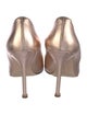 Manolo Blahnik Leather Crystal Embellishments Pumps