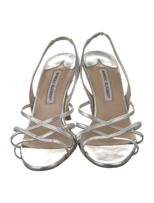 Manolo Blahnik Leather Slingback Sandals