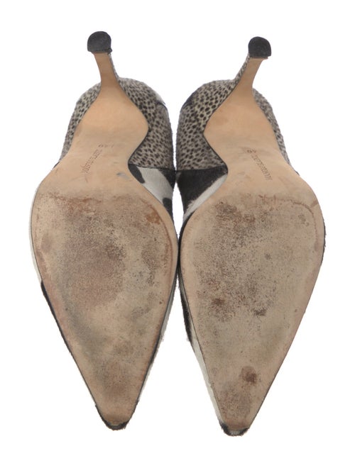 Manolo Blahnik Ponyhair Animal Print Pumps