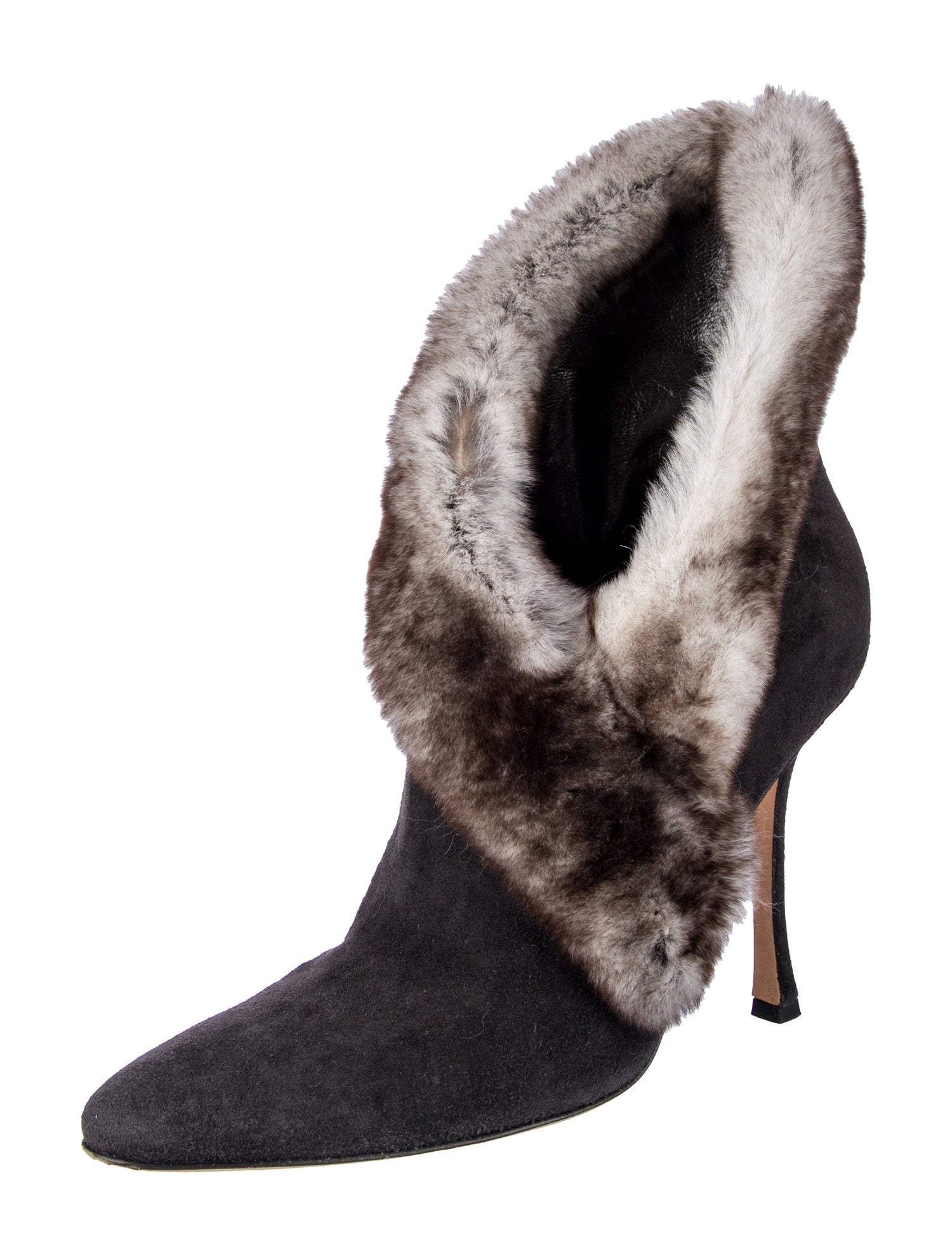 Manolo Blahnik Suede Colorblock Pattern Pumps