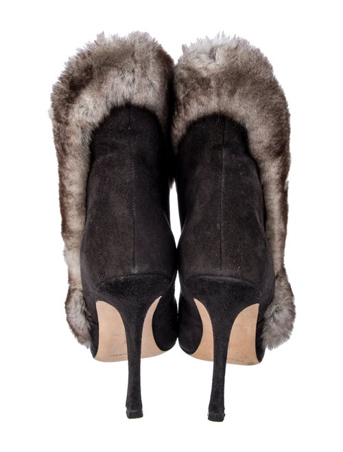 Manolo Blahnik Suede Colorblock Pattern Pumps