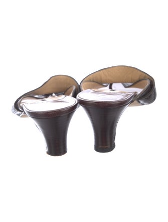 Manolo Blahnik Embossed Leather Flats