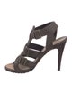 Manolo Blahnik Suede Cutout Accent Gladiator Sandals